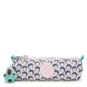 Kipling Freedom Étui à Crayons de Taille Moyenne, Pochettes, étuis, Geo Shell (Bleu)