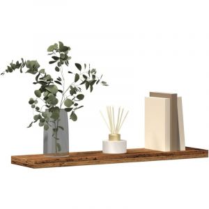 VidaXL &Eacute;tag&egrave;res murales 4 pcs vieux bois 40x20x1,5cm