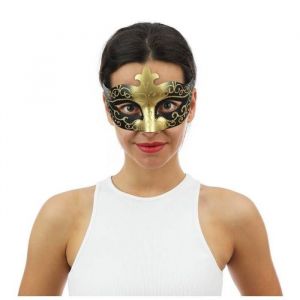 Ruedelafete Loup v&eacute;nitien plastique, or et noir