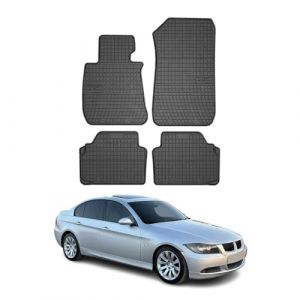 Omac Tapis de sol pour BMW S&eacute;rie 3 E90 E91 E92 2004-2013 Noir en caoutchouc