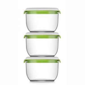 Fosa 3 r&eacute;cipients de mise sous vide alimentaire 30600 850 ml blanc et vert