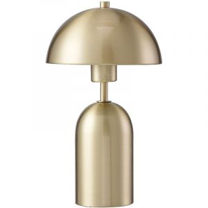 Lampe à poser champignon en laiton brossé - D. 20 x H. 35,5 cm - Doré - TANTA