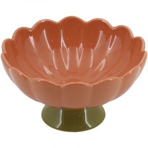 Menastyl Plat sur pied en grès 21 x 11,5cm, FIORELLA