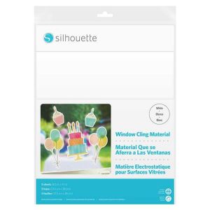 Silhouette Film électrostatique pour vitres Blanc 21.6 x 28 cm 5 pcs