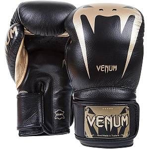 Image de Venum Giant 3.0 Gants de boxe Muay Thai, Kick Boxing, Noir / Or, 10 oz