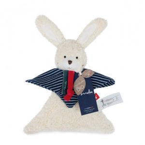 Doudou lapin en coton biologique - 22 cm - Maïlou Tradition