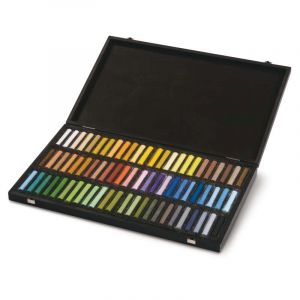 Image de Pastels secs 72 pièces Coffret Bois Ciel et Saisons