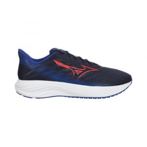 Mizuno Enerzy Rider Chaussure De Running Sans Stabilisateurs Enfants - Bleu Fonc&eacute;, Rouge
