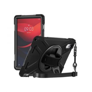 DLH Energy Coque renforc?avec bandouli?, poign?rotative et pied support pour LENOVO Tab M11 (ZADA / ZADB / TB330FU / TB330XU), Tab K11 (ZADC / ZADG / TB330FU / T