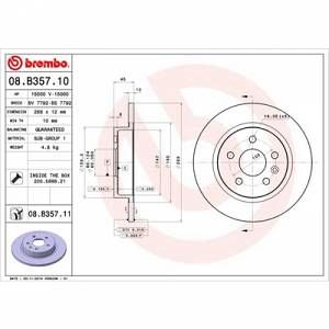 Brembo 2 Disques de frein Vernis UV 08.B357.11