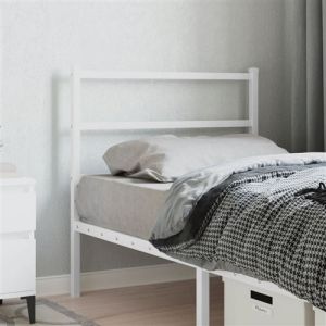 VidaXL Tête de lit métal blanc 90 cm