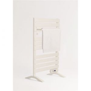 WARM TOWEL - Sèche-serviettes électrique au sol 500W - blanc