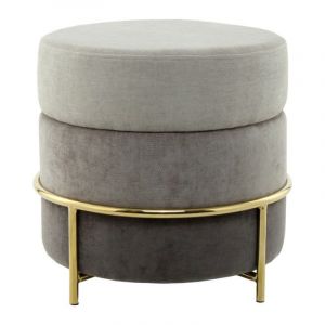 Prix Pouf Design en Velours Matilda 48cm Gris