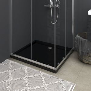 VidaXL Receveur de douche rectangulaire ABS Noir 80x90 cm - Noir