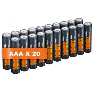 Image de Piles AAA - Lot de 20| 100% PEAKPOWER | Batteries Alcalines AAA LR03 1,5v | Longue durée, haute performance, utilisation quotidienne