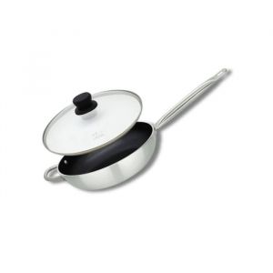 Elo Poêle wok avec revêtement céramique sans PFAS et son couvercle 28 cm