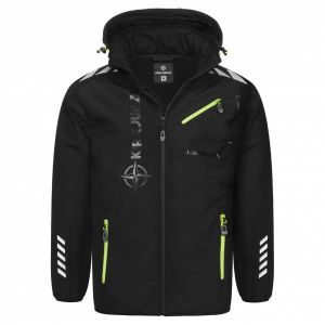 KIRKJUBØUR "Alvik" Hommes Veste SOFTSHELL 10 000 mm colonne d'eau noir/vert