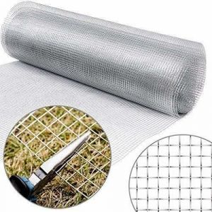 Image de COSTWAY Grillage pour Plantes et Animaux 91,5 x 127 cm Fer Galvanisé à Chaud Mailles Carrées 15 mm Épaisseur 0,9 mm pour Poulailler