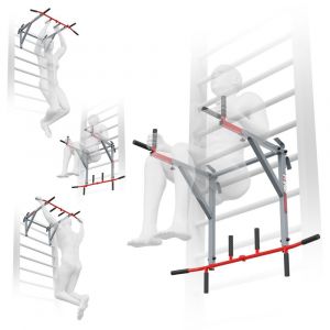 K sport Gmbh Barre De Traction Station Dip Pour Espaliers + 2 En 1 One Size RED/ Grey