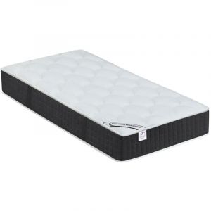 Matelas de relaxation 90 x 200 cm ressorts ensachés et mémoire de forme ép.24cm - PAROX II de DREAMEA