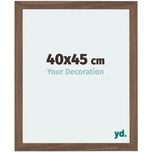 Your Decoration - 40x45 cm - Cadres Photo en MDF Avec Verre acrylique - Anti-Reflet - Excellente Qualité - Noyer Foncé - Cadre Decoration Murale