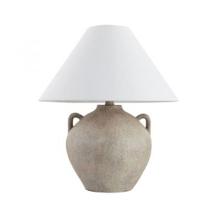Grande lampe de table en aspect pierre rita - Blanc - Home Deluxe