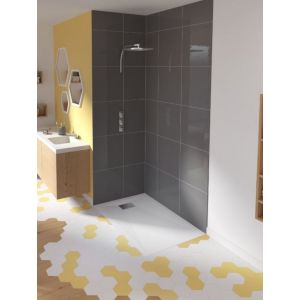 Kinedo Receveur rectangle Kinesurf Blanc antid&eacute;rapant extra-plat - 70X120