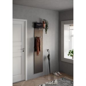 Panneau mural Ferrare avec tringle et crochet coloris m&eacute;lamine bronze L40xH184