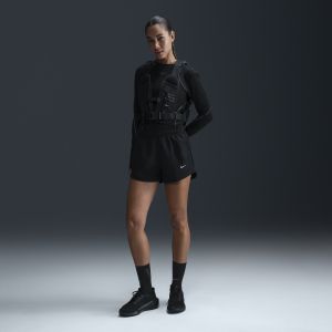 Nike Short de running Dri-FIT taille mi-haute avec sous-short intégré Tempo pour femme - Noir - Taille L (FR 46-48) - Female
