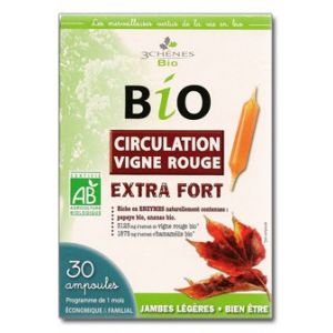 Image de 3 Chênes Ampoules Bio Circulation Vigne Rouge Extra Fort