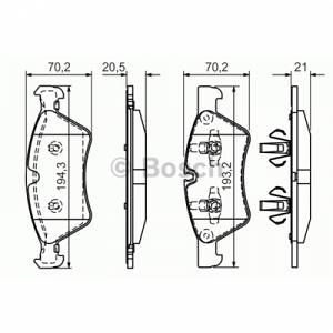 Bosch 4 plaquettes de frein 0986494165
