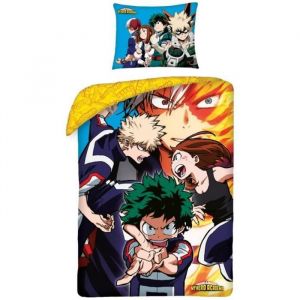 Home My Hero Academia Manga - Parure de lit coton enfant 1 place - Housse de Couette 140x200 cm et une Taie d’oreiller
