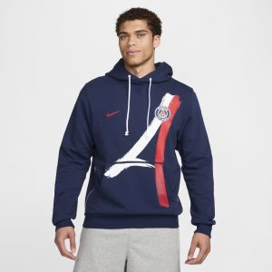 Image de Nike Paris Saint-Germain Sweat &agrave; Capuche Dri-FIT Standard Issue - Bleu Marine/Rouge, pointure XX-Large - ['Bleu'] - Taille XX-Large