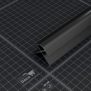 Angle Extérieur 10 mm Panneau Douche PVC - L. 2,40 m - Noir