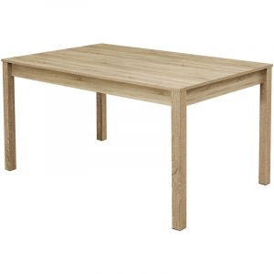 Pegane Table &agrave; manger coloris Ch&ecirc;ne Cambrian - longueur 140 x profondeur 80 cm