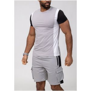 Kebello Ensembles de surv&ecirc;tement Ensemble Short,Tshirt Gris H