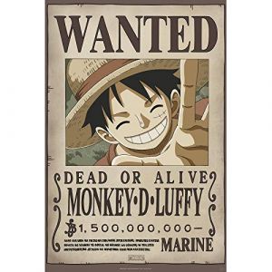 Abystyle One Piece - Poster - Wanted Luffy New 2 (91,5 x 61 cm)