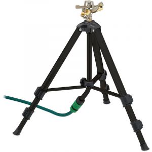 Relaxdays Arroseur de Jardin, sur tr&eacute;pied, port&eacute;e maximale : 9 m, raccord Pratique, Angle 0-360&deg;, Noir