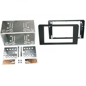 Adaptateur de façade soft touch 2-din audi (8p/8pa) noir