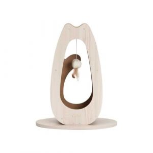 Catit Griffoir pour chat - CATIT - Pixi Grand - Avec balle en tissu et plume - Aspect chêne naturel
