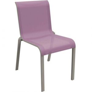Oc&eacute;o By Proloisirs - Chaises pour l'ext&eacute;rieur en aluminium Cauro taupe, lilas
