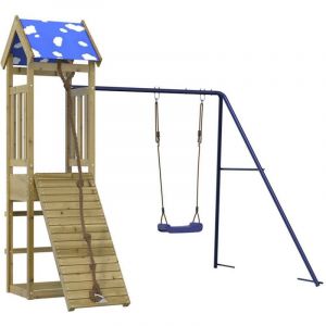 VidaXL Aire De Jeux D'ext&eacute;rieur Bois De Pin Impr&eacute;gn&eacute;