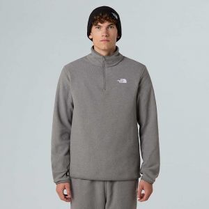 The North Face Polaire À Col Zippé glacier Pour Homme Tnf Mid Grey Heather Taille XL male