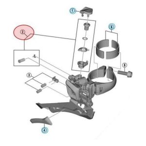 Shimano Kit de Visserie de Fixation de C&acirc;ble de D&eacute;railleur Avant Ultegra FD-R8000