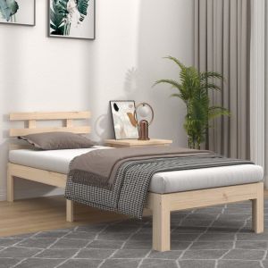 VidaXL Cadre de lit Bois massif 90x190 cm Simple 814719