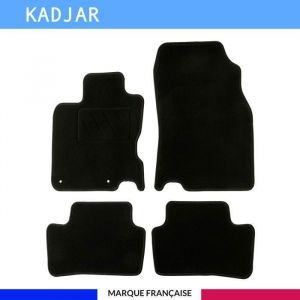 Tapis de voiture - Sur Mesure pour kadjar (d&egrave;s 2015) - 4 pi&egrave;ces - Tapis de sol antid&eacute;rapant pour automobile