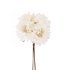 BOUQUET FLEURS ARTIFICIELLES IVOIRE 26CM BLANC