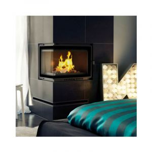 Azura Insert cheminée MAJA 8 BS DECO vitre à gauche