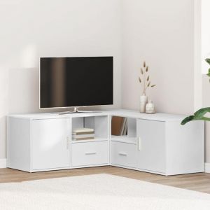 VidaXL Armoire d'angle blanc 200x40x45 cm bois d'ingénierie