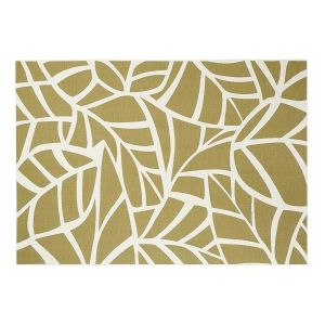 Miliboo Tapis int&eacute;rieur ext&eacute;rieur blanc cr&egrave;me et vert 160 x 230 cm GARANCE